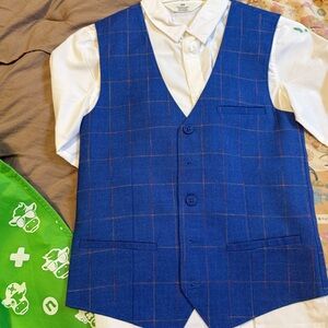 Black Pyramid Blue Plaid Vest